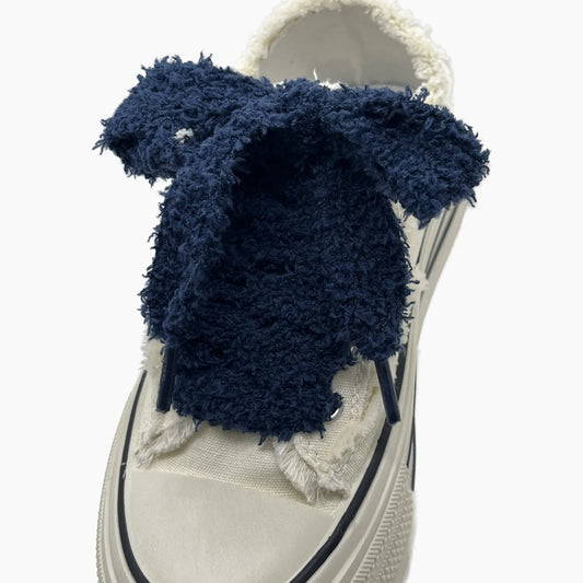 Lacet Fluffy Bleu Fonce